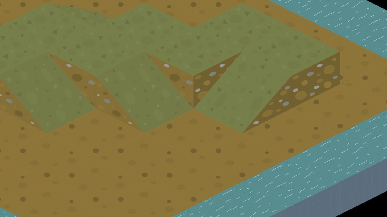 island generated with 7 sprites.